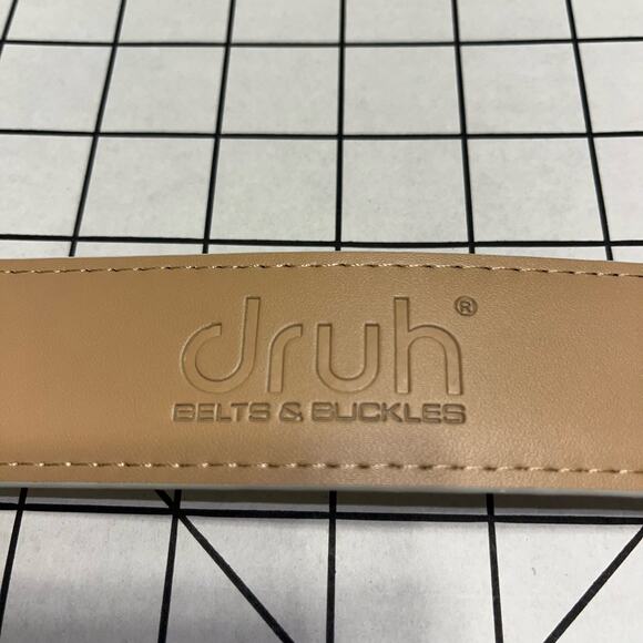NWOT DRUH GENUINE LEATHER BELT GOLFER GREEN BUCKLE BELT - Picture 4 of 8
